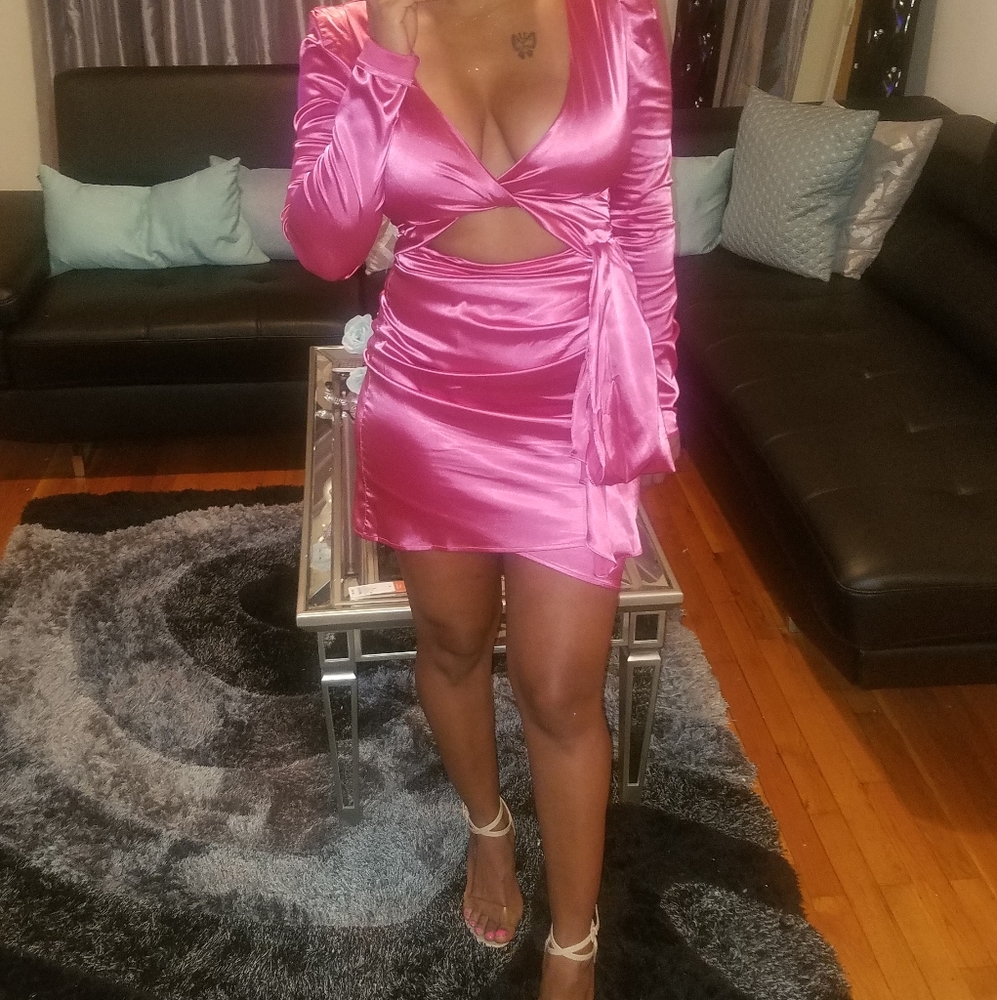 Women satin mini dress size Medium